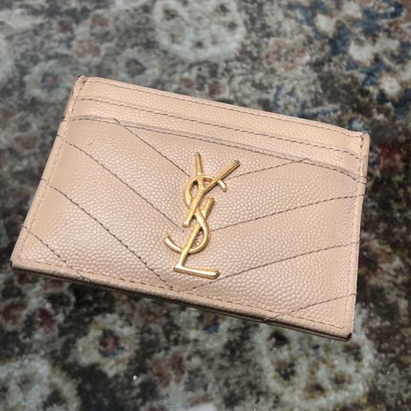 nude ysl card holder